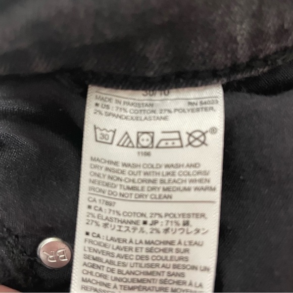 Banana Republic High Rise Skinny Jeans Black Wash Distressed Size 10 - Picture 13 of 14